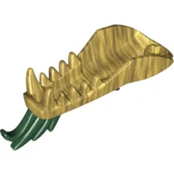 Dragon Head (Ninjago) Jaw Lower with Dark Green Spines Pattern · 93072pb05